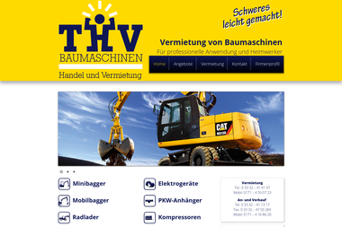 thv-baumaschinen.de - Baumaschinenverleih Schwedt/Oder-Neue Zeit