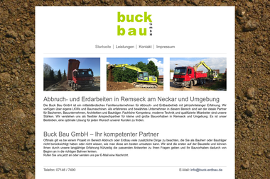 buck-erdbau.de - Abbruchunternehmen Remseck Am Neckar