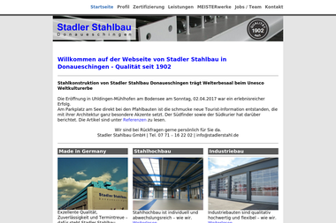stadlerstahl.de - Stahlbau Donaueschingen