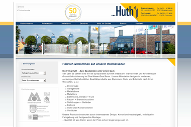 huth-zaun-torsysteme.de - Zaunhersteller Bremerhaven