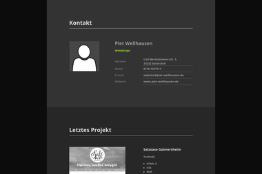 piet-wellhausen.de - Web Designer Gütersloh