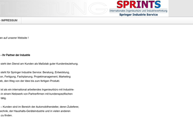 sprints-international.de - Tiefbauunternehmen Springe