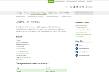 barmer.de/versicherung-beitraege/geschaeftsstellenuebersicht/barmer-in-prenzlau-126838 - Versicherungsmakler Prenzlau