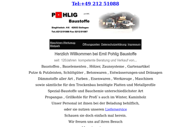 baustoffe-pohlig.de - Baustoffe Solingen