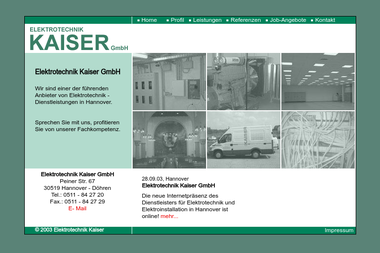 elektrotechnik-kaiser.com - Elektriker Hannover
