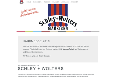 schley-wolters.de - Markisen, Jalousien Essen