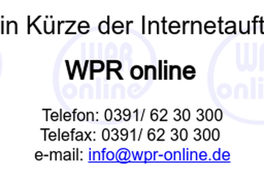 wpr-online.de - PR Agentur Magdeburg