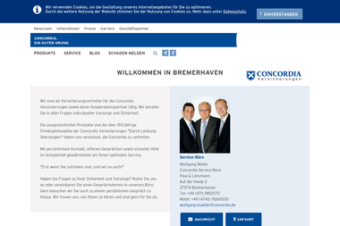 concordia.de/wolfgang-mueller/start - Versicherungsmakler Bremerhaven
