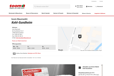 toom-baumarkt.de/mein-markt/details/Kehl-Sundheim - Tiefbauunternehmen Kehl