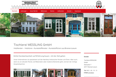 tischlerei-wessling.de - Fenstermonteur Bremen-Lesum