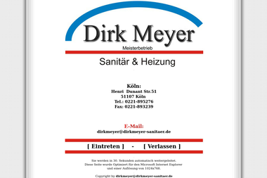 dirkmeyer-sanitaer.de - Anlagenmechaniker Köln