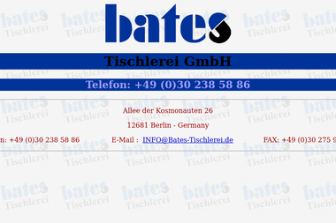 bates-tischlerei.de - Tischler Berlin