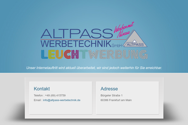 altpass-werbetechnik.de - Werbeagentur Frankfurt