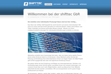 shifttec.de - Web Designer Gera-Bieblach-Ost