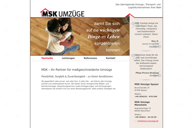 msk-umzuege.de - Umzugsunternehmen Speyer