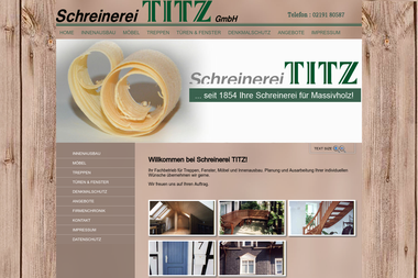 schreinerei-titz.de - Tischler Remscheid-Nord