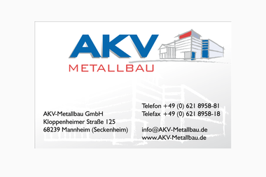 akv-metallbau.de - Fenstermonteur Mannheim-Seckenheim