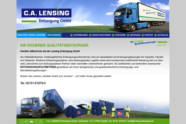 lensing-entsorgung.de - Containerverleih Krefeld-Inrath/Kliedbruch