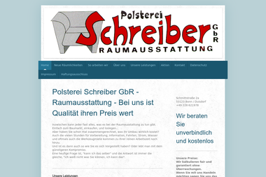 polsterei-schreiber.de - Raumausstatter Bonn-Duisdorf