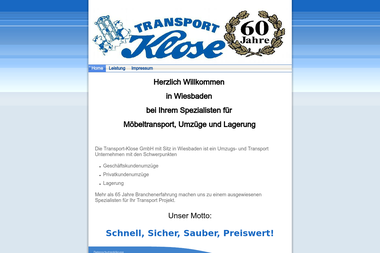 transport-klose.de - Umzugsunternehmen Wiesbaden-Schierstein