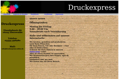 druckexpress-online.de - Druckerei Eberswalde