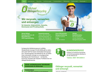 oblinger-recycling.de - Containerverleih Ingolstadt-Mailing