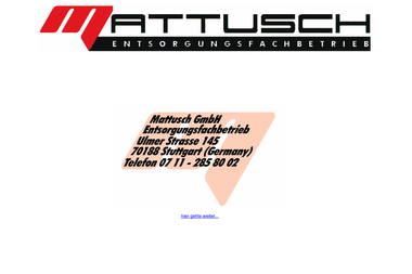 mattusch-gmbh.de - Containerverleih Stuttgart-Ost
