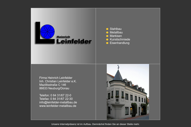 leinfelder-metallbau.de - Schlosser Neuburg