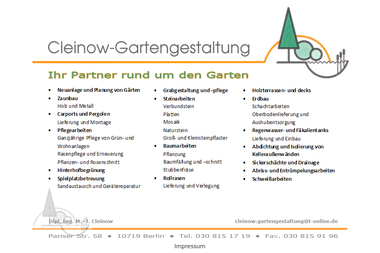 cleinow-gartengestaltung.de - Landschaftsgärtner Berlin