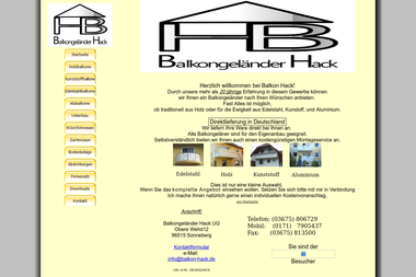 balkon-hack.de - Balkonsanierung Sonneberg-Wehd