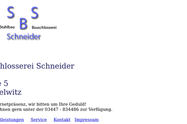 sbs-schneider.de - Schlosser Windischleuba-Zschaschelwitz