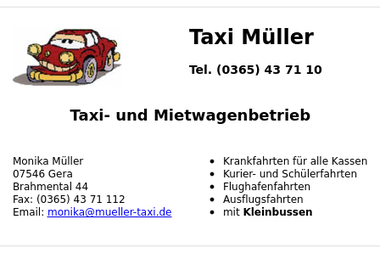 mueller-taxi.de -  Gera-Bieblach-Ost