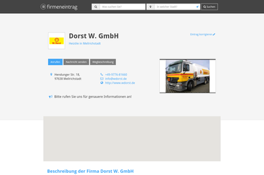 firmeneintrag.de/brennstoffe-w-dorst-gmbh-mellrichstadt - Brennholzhandel Mellrichstadt