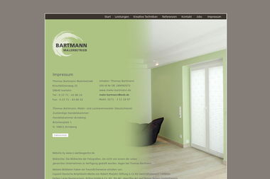 maler-bartmann.de/impressum.html - Renovierung Iserlohn