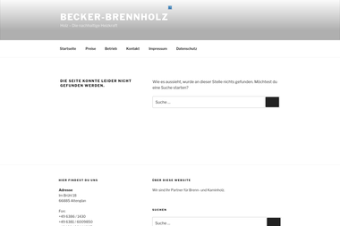 becker-brennholz.de/Impressum.html - Brennholzhandel Altenglan