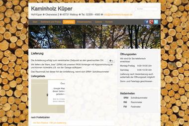 kaminholz-kueper.de/lieferung - Brennholzhandel Waltrop