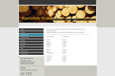 kaminholz-soster.de/lieferservice - Brennholzhandel Velen