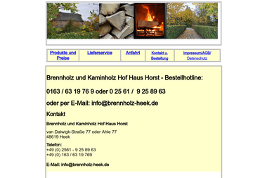 brennholz-heek.de/kontakt.html - Brennholzhandel Heek