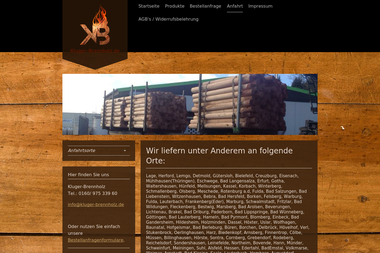 kluger-brennholz.de/anfahrt/anfahrtsorte - Brennholzhandel Lage