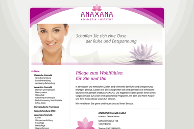 anaxana-kosmetik-berlin.de - Kosmetikerin Berlin