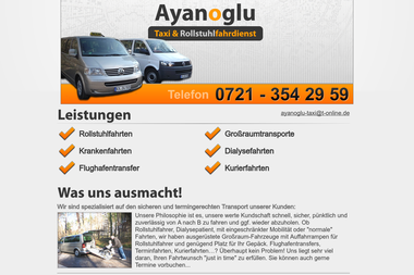 taxi-ayanoglu.de -  Karlsruhe