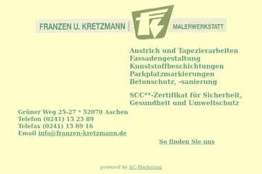 Franzen u. Kretzmann Malerwerkstatt - Malerbetrieb Aachen