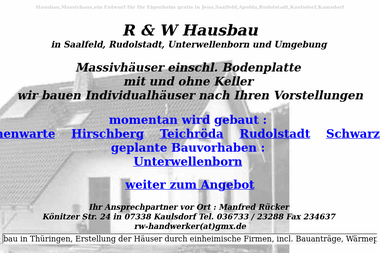 thueringer-hausbau.de - Hausbaufirmen Kaulsdorf Tel. 036733