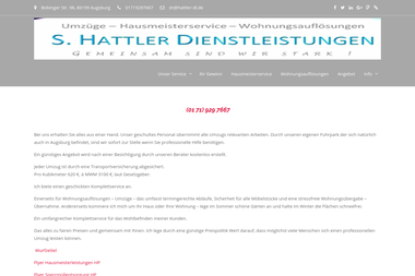 S. Hattler Dienstleistungen  -  Umzüge & Hausmeisterservice - Transportunternehmen Augsburg
