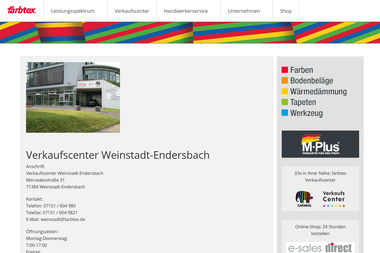 farbtex.de/verkaufscenter/weinstadt.html - Fliesen verlegen Weinstadt