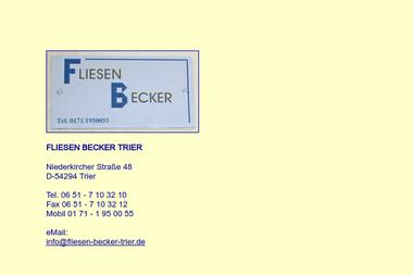 fliesen-becker-trier.de/kontakt.htm - Fliesen verlegen Trier