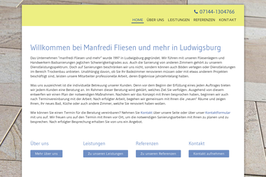 manfredi-fliesen.de - Fliesen verlegen Ludwigsburg