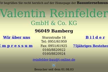reinfelder-bau.de - Abbruchunternehmen Bamberg