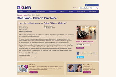 klier.de/salons/details/glacis-galerie-neu-ulm - Barbier Neu-Ulm