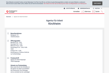 con.arbeitsagentur.de/prod/apok/service-vor-ort/agentur-fuer-arbeit-kirchheim-kirchheim.html - Berufsberater Kirchheim Unter Teck